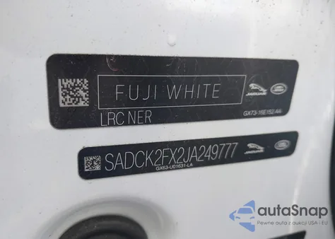 2018 Jaguar F-Pace 25T Prestige from USA, damaged, VIN SADCK2FX2JA249777